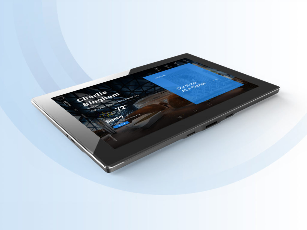 intelity announces new ten inch in-room tablet