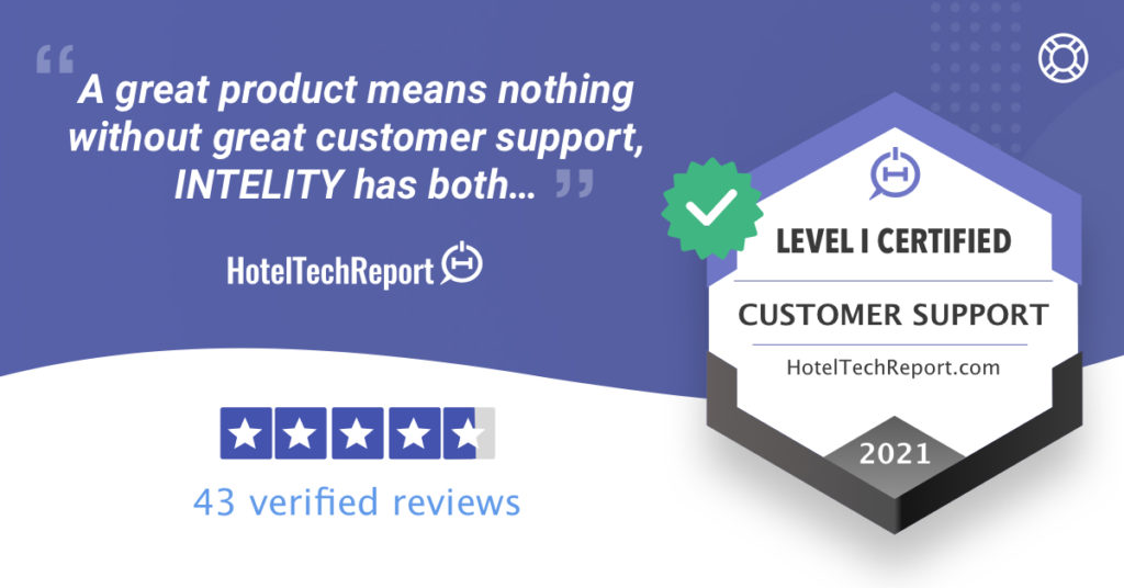 Hotel Tech Report verifies INTELITY customer support