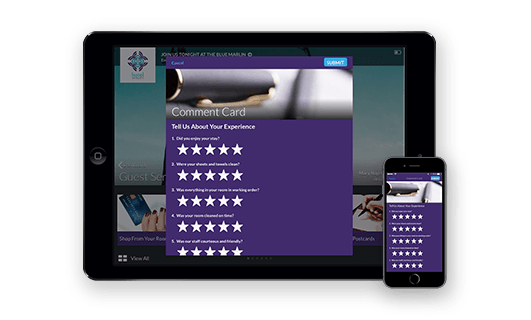 INTELITY guest feedback - screens